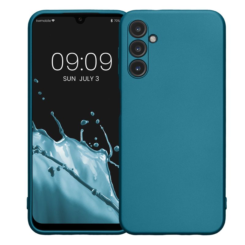 Laptop, Telefoane si Tablete - Telefoane mobile si accesorii - Accesorii Telefoane - Huse telefoane - Husa Kwmobile pentru Samsung Galaxy A14 5G, protectie la zgarieturi, silicon, albastru - Infinity.ro