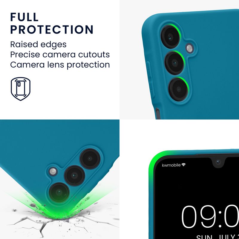 Laptop, Telefoane si Tablete - Telefoane mobile si accesorii - Accesorii Telefoane - Huse telefoane - Husa Kwmobile pentru Samsung Galaxy A16 5G, anti-alunecare, protectie la zgarieturi, silicon, albastru - Infinity.ro