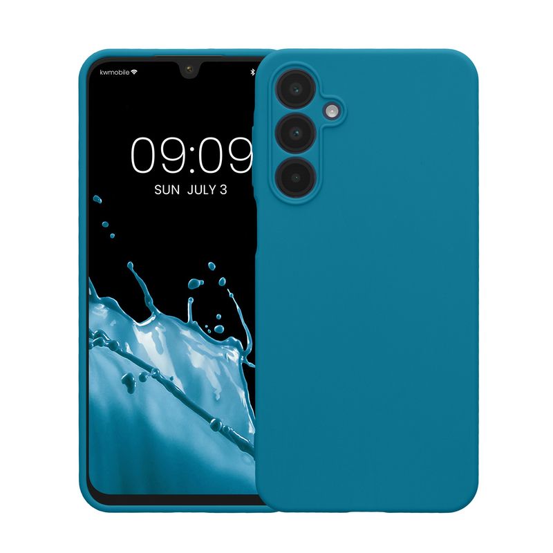 Laptop, Telefoane si Tablete - Telefoane mobile si accesorii - Accesorii Telefoane - Huse telefoane - Husa Kwmobile pentru Samsung Galaxy A16 5G, anti-alunecare, protectie la zgarieturi, silicon, albastru - Infinity.ro