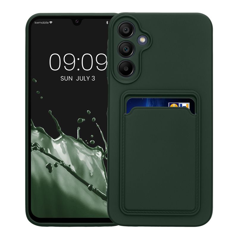 Laptop, Telefoane si Tablete - Telefoane mobile si accesorii - Accesorii Telefoane - Huse telefoane - Husa Kwmobile pentru Samsung Galaxy A15 5G, incarcare wireless, silicon, verde - Infinity.ro
