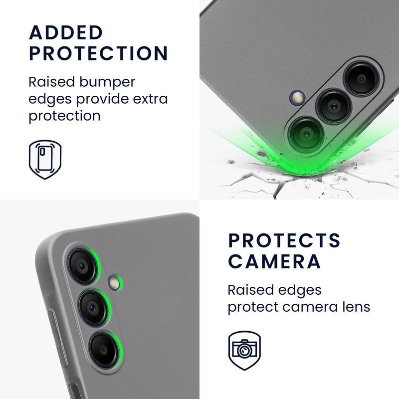 Laptop, Telefoane si Tablete - Telefoane mobile si accesorii - Accesorii Telefoane - Huse telefoane - Husa Kwmobile pentru Samsung Galaxy A16 5G, anti-alunecare, protectie la zgarieturi, silicon, gri - Infinity.ro