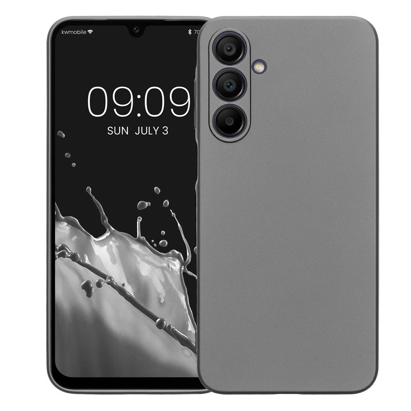 Laptop, Telefoane si Tablete - Telefoane mobile si accesorii - Accesorii Telefoane - Huse telefoane - Husa Kwmobile pentru Samsung Galaxy A16 5G, anti-alunecare, protectie la zgarieturi, silicon, gri - Infinity.ro