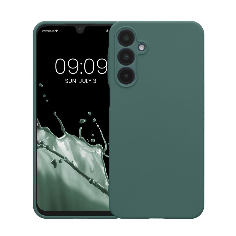 Laptop, Telefoane si Tablete - Telefoane mobile si accesorii - Accesorii Telefoane - Huse telefoane - Husa Kwmobile pentru Samsung Galaxy A16 5G, anti-alunecare, silicon, albastru verzui - Infinity.ro