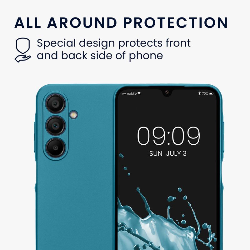 Laptop, Telefoane si Tablete - Telefoane mobile si accesorii - Accesorii Telefoane - Huse telefoane - Husa Kwmobile pentru Samsung Galaxy A16 5G, anti-alunecare, silicon, albastru caraibian - Infinity.ro