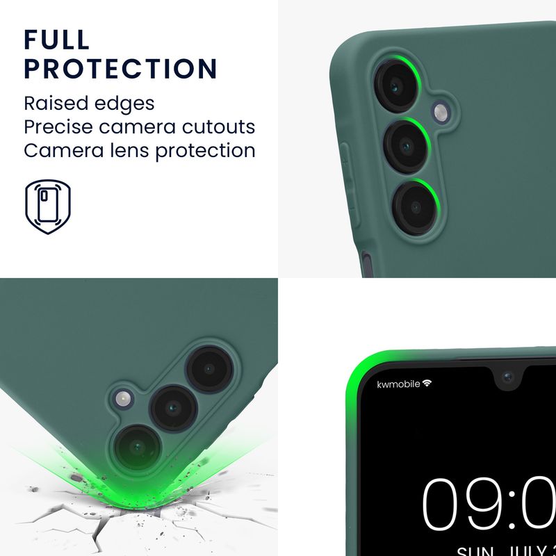 Laptop, Telefoane si Tablete - Telefoane mobile si accesorii - Accesorii Telefoane - Huse telefoane - Husa Kwmobile pentru Samsung Galaxy A16 5G, anti-alunecare, silicon, albastru verzui - Infinity.ro