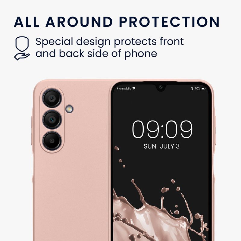 Laptop, Telefoane si Tablete - Telefoane mobile si accesorii - Accesorii Telefoane - Huse telefoane - Husa Kwmobile pentru Samsung Galaxy A16 5G, anti-alunecare, silicon, auriu, roz - Infinity.ro