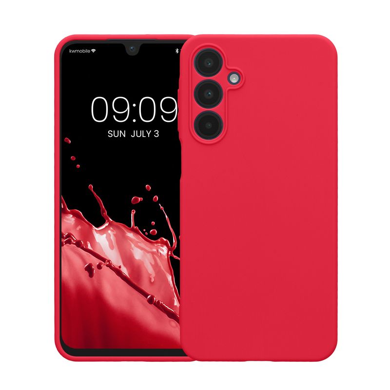 Laptop, Telefoane si Tablete - Telefoane mobile si accesorii - Accesorii Telefoane - Huse telefoane - Husa Kwmobile pentru Samsung Galaxy A16 5G, anti-alunecare, silicon, roz neon - Infinity.ro