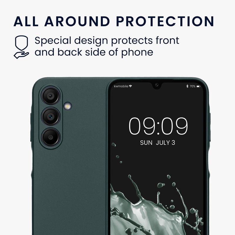 Laptop, Telefoane si Tablete - Telefoane mobile si accesorii - Accesorii Telefoane - Huse telefoane - Husa Kwmobile pentru Samsung Galaxy A16 5G, anti-alunecare, silicon, turcoaz metalizat - Infinity.ro