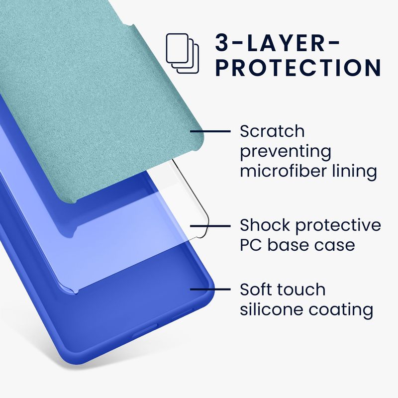 Laptop, Telefoane si Tablete - Telefoane mobile si accesorii - Accesorii Telefoane - Huse telefoane - Husa Kwmobile pentru Samsung Galaxy A16 5G, incarcare wireless, anti-alunecare, silicon, albastru - Infinity.ro