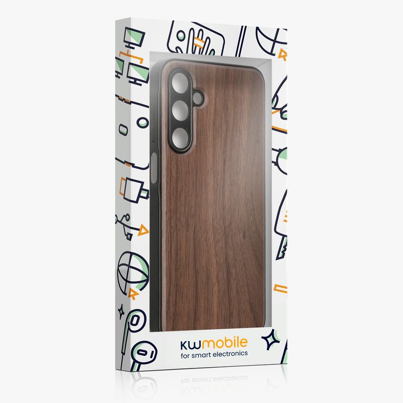 Laptop, Telefoane si Tablete - Telefoane mobile si accesorii - Accesorii Telefoane - Huse telefoane - Husa Kwmobile pentru Samsung Galaxy A16 5G, compatibilitate MagSafe, lemn, TPU, maro - Infinity.ro