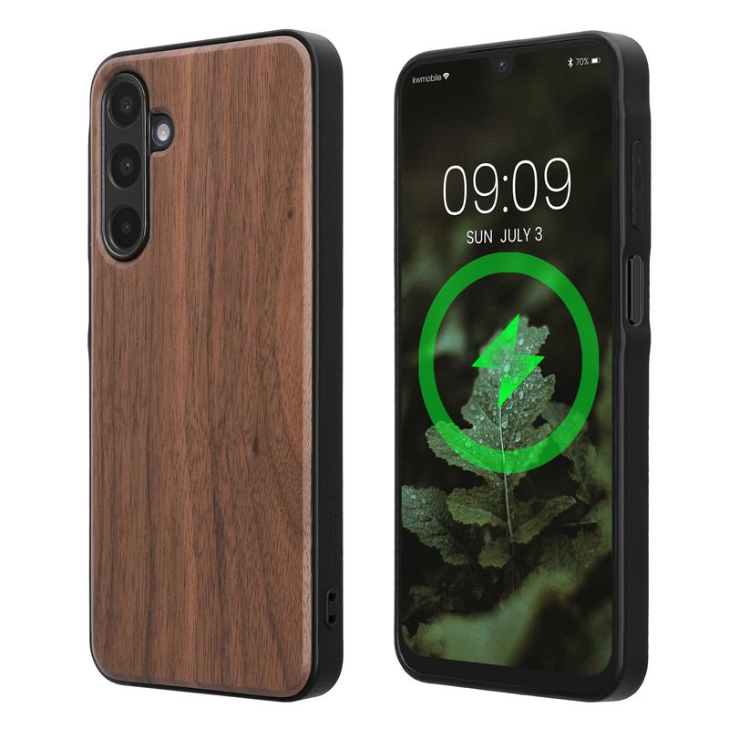 Laptop, Telefoane si Tablete - Telefoane mobile si accesorii - Accesorii Telefoane - Huse telefoane - Husa Kwmobile pentru Samsung Galaxy A16 5G, compatibilitate MagSafe, lemn, TPU, maro - Infinity.ro