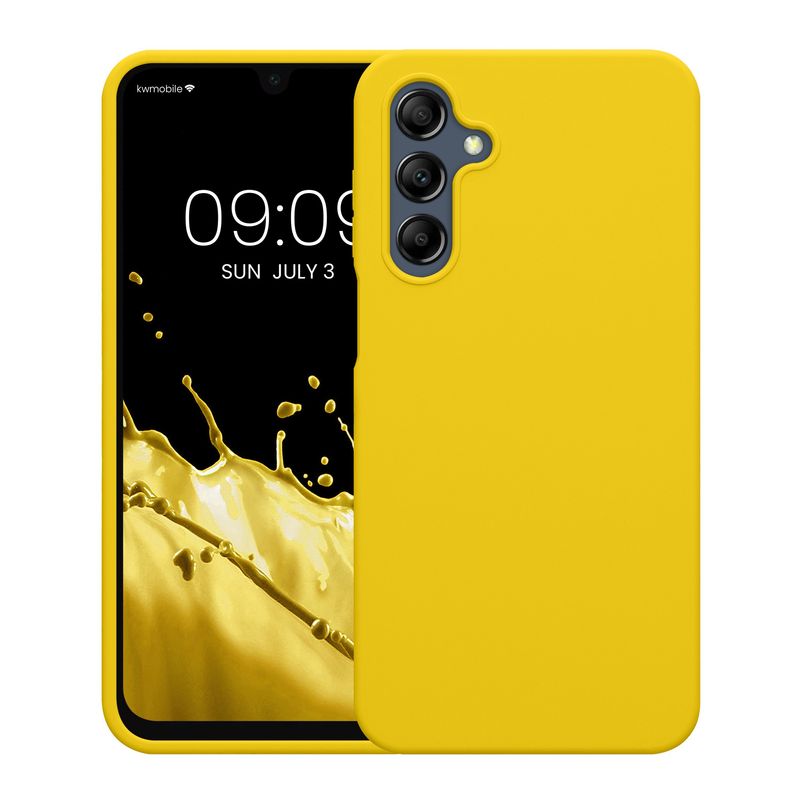 Laptop, Telefoane si Tablete - Telefoane mobile si accesorii - Accesorii Telefoane - Huse telefoane - Husa Kwmobile pentru Samsung Galaxy A16 5G, incarcare wireless, silicon, galben - Infinity.ro