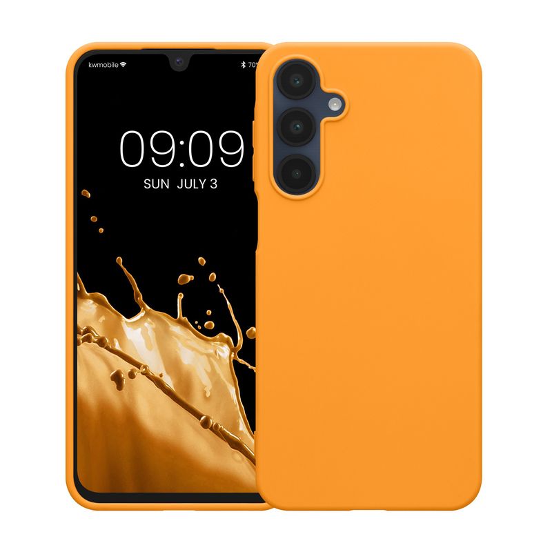 Laptop, Telefoane si Tablete - Telefoane mobile si accesorii - Accesorii Telefoane - Huse telefoane - Husa Kwmobile pentru Samsung Galaxy A16 5G, incarcare wireless, silicon, portocaliu - Infinity.ro