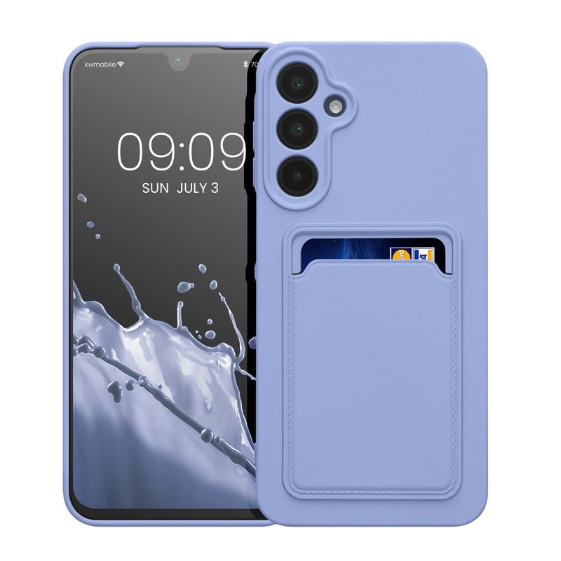 Laptop, Telefoane si Tablete - Telefoane mobile si accesorii - Accesorii Telefoane - Huse telefoane - Husa Kwmobile pentru Samsung Galaxy A16 5G, incarcare wireless, buzunar card, silicon, mov - Infinity.ro