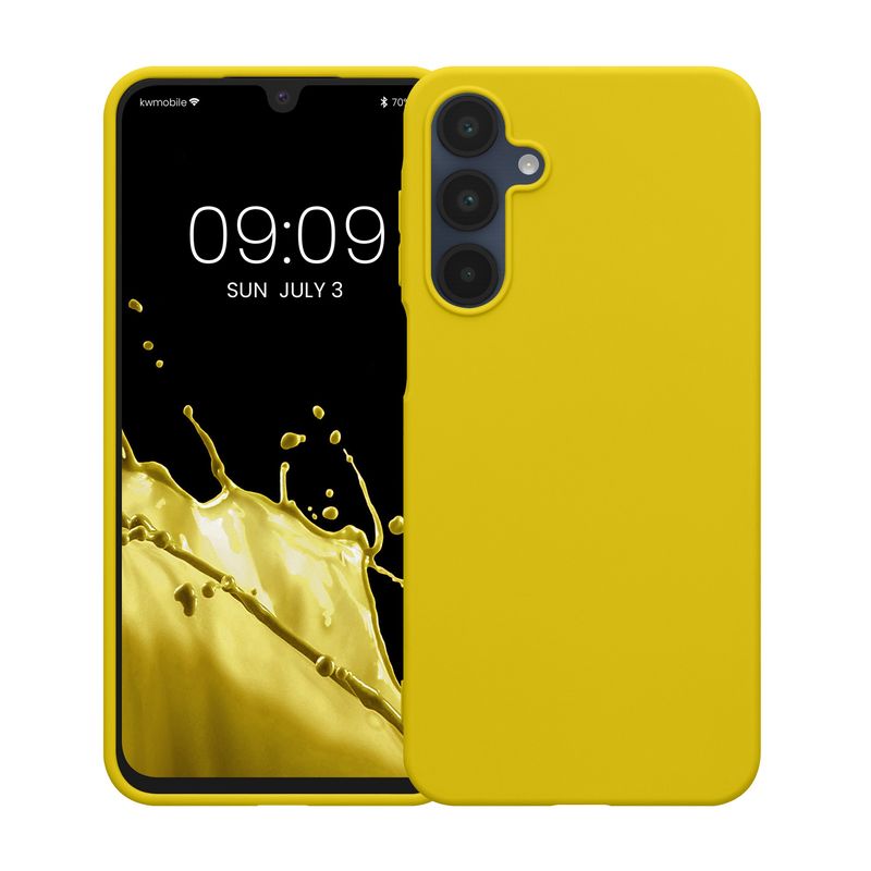 Laptop, Telefoane si Tablete - Telefoane mobile si accesorii - Accesorii Telefoane - Huse telefoane - Husa Kwmobile pentru Samsung Galaxy A16 5G, incarcare wireless, TPU, galben - Infinity.ro