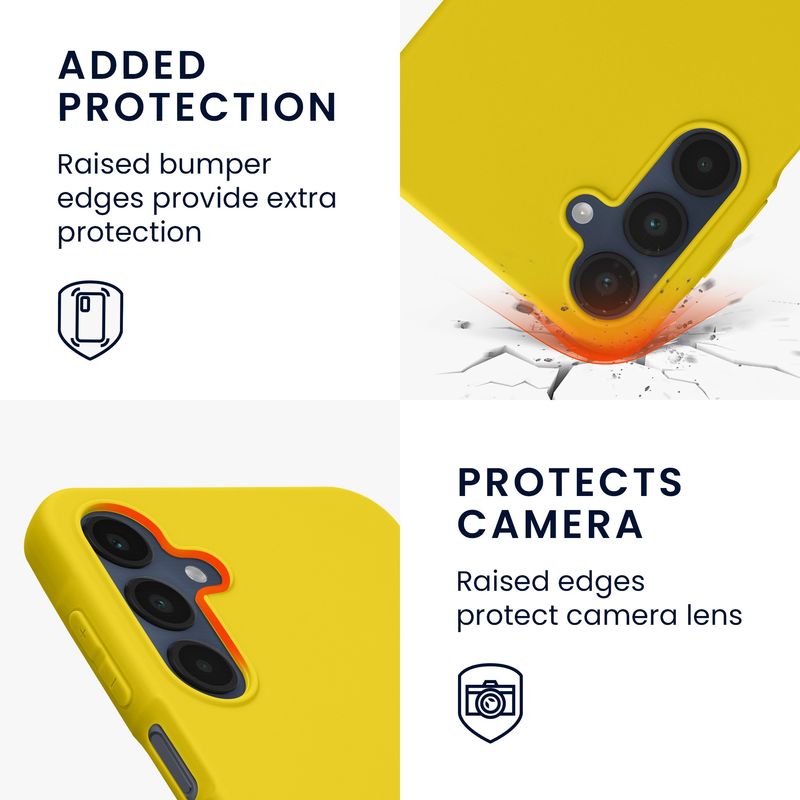 Laptop, Telefoane si Tablete - Telefoane mobile si accesorii - Accesorii Telefoane - Huse telefoane - Husa Kwmobile pentru Samsung Galaxy A16 5G, incarcare wireless, TPU, galben - Infinity.ro