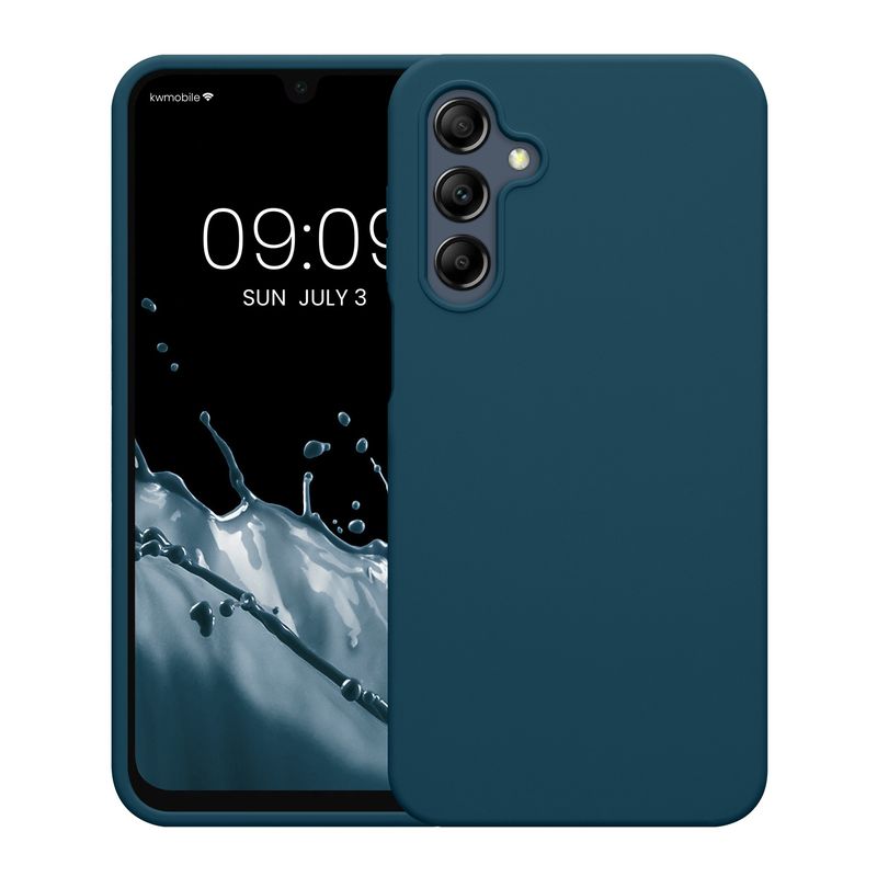 Laptop, Telefoane si Tablete - Telefoane mobile si accesorii - Accesorii Telefoane - Huse telefoane - Husa Kwmobile pentru Samsung Galaxy A16 5G, incarcare wireless, silicon, turcoaz - Infinity.ro