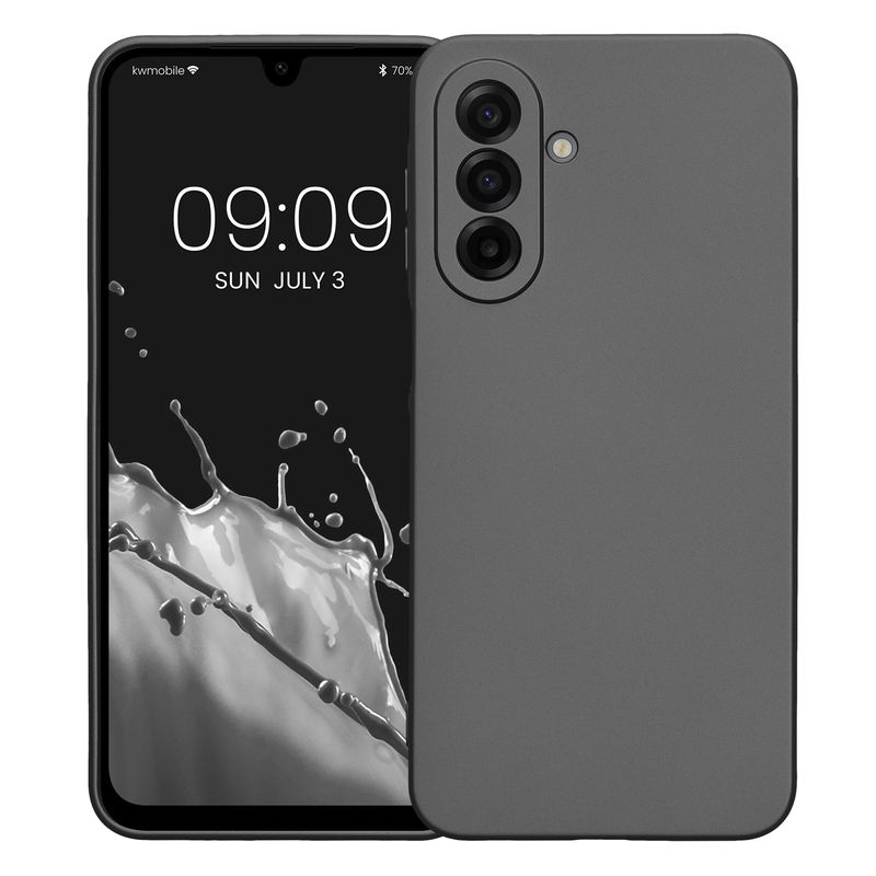 Laptop, Telefoane si Tablete - Telefoane mobile si accesorii - Accesorii Telefoane - Huse telefoane - Husa Kwmobile pentru Samsung Galaxy A17 4G/5G, anti-alunecare, protectie la zgarieturi, silicon, gri - Infinity.ro