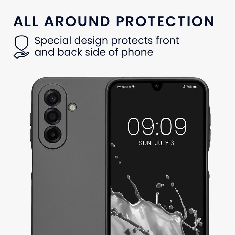 Laptop, Telefoane si Tablete - Telefoane mobile si accesorii - Accesorii Telefoane - Huse telefoane - Husa Kwmobile pentru Samsung Galaxy A17 4G/5G, anti-alunecare, protectie la zgarieturi, silicon, gri - Infinity.ro
