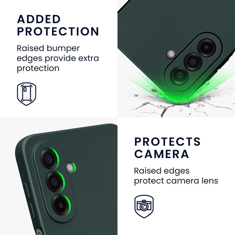 Laptop, Telefoane si Tablete - Telefoane mobile si accesorii - Accesorii Telefoane - Huse telefoane - Husa Kwmobile pentru Samsung Galaxy A17 4G/5G, anti-alunecare, silicon, turcoaz metalizat - Infinity.ro