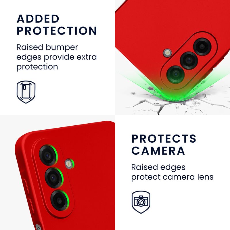 Laptop, Telefoane si Tablete - Telefoane mobile si accesorii - Accesorii Telefoane - Huse telefoane - Husa Kwmobile pentru Samsung Galaxy A17 4G/5G, anti-alunecare, protectie la zgarieturi, silicon, rosu - Infinity.ro