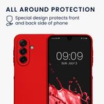 Laptop, Telefoane si Tablete - Telefoane mobile si accesorii - Accesorii Telefoane - Huse telefoane - Husa Kwmobile pentru Samsung Galaxy A17 4G/5G, anti-alunecare, protectie la zgarieturi, silicon, rosu - Infinity.ro