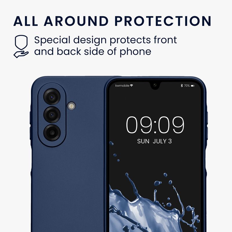 Laptop, Telefoane si Tablete - Telefoane mobile si accesorii - Accesorii Telefoane - Huse telefoane - Husa Kwmobile pentru Samsung Galaxy A17 4G/5G, anti-alunecare, protectie la zgarieturi, silicon, albastru - Infinity.ro