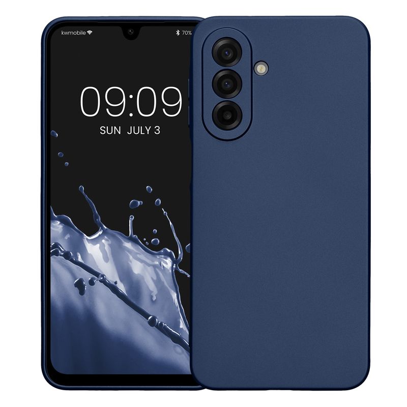 Laptop, Telefoane si Tablete - Telefoane mobile si accesorii - Accesorii Telefoane - Huse telefoane - Husa Kwmobile pentru Samsung Galaxy A17 4G/5G, anti-alunecare, protectie la zgarieturi, silicon, albastru - Infinity.ro
