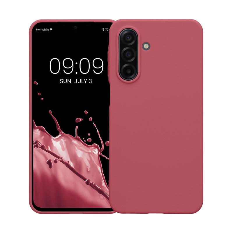Laptop, Telefoane si Tablete - Telefoane mobile si accesorii - Accesorii Telefoane - Huse telefoane - Husa Kwmobile pentru Samsung Galaxy A17 4G/5G, incarcare wireless, anti-alunecare, TPU, roz - Infinity.ro