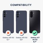 Laptop, Telefoane si Tablete - Telefoane mobile si accesorii - Accesorii Telefoane - Huse telefoane - Husa Kwmobile pentru Samsung Galaxy A17 4G/5G, incarcare wireless, anti-alunecare, TPU, negru - Infinity.ro