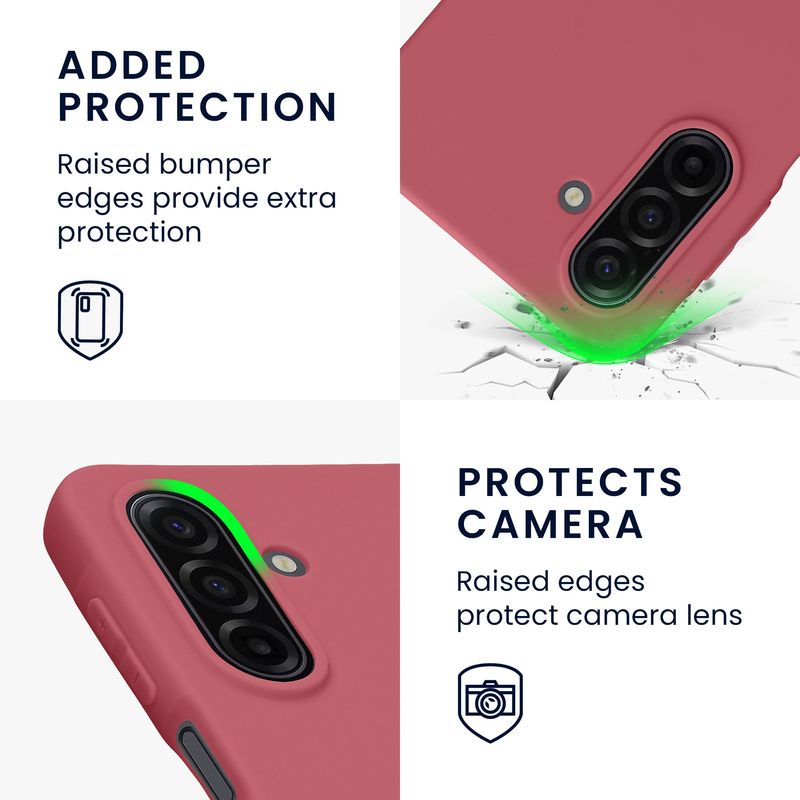 Laptop, Telefoane si Tablete - Telefoane mobile si accesorii - Accesorii Telefoane - Huse telefoane - Husa Kwmobile pentru Samsung Galaxy A17 4G/5G, incarcare wireless, anti-alunecare, TPU, roz - Infinity.ro