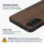 Laptop, Telefoane si Tablete - Telefoane mobile si accesorii - Accesorii Telefoane - Huse telefoane - Husa Kwmobile pentru Samsung Galaxy A17 4G/5G, compatibilitate MagSafe, lemn, TPU, maro - Infinity.ro