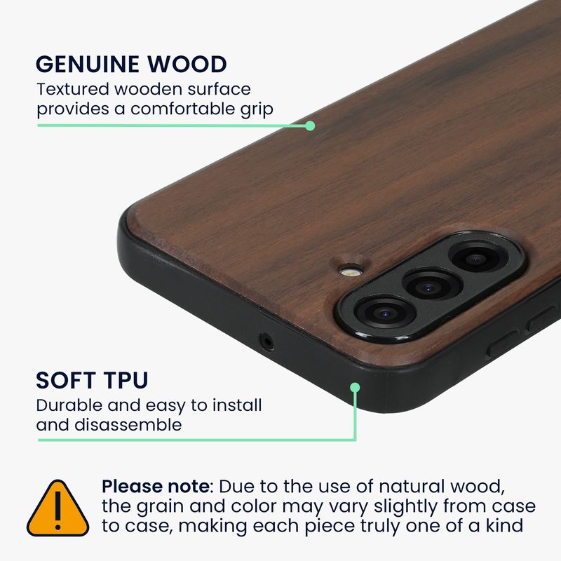 Laptop, Telefoane si Tablete - Telefoane mobile si accesorii - Accesorii Telefoane - Huse telefoane - Husa Kwmobile pentru Samsung Galaxy A17 4G/5G, compatibilitate MagSafe, lemn, TPU, maro - Infinity.ro