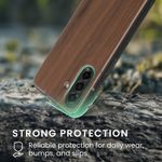Laptop, Telefoane si Tablete - Telefoane mobile si accesorii - Accesorii Telefoane - Huse telefoane - Husa Kwmobile pentru Samsung Galaxy A17 4G/5G, compatibilitate MagSafe, lemn, TPU, maro - Infinity.ro