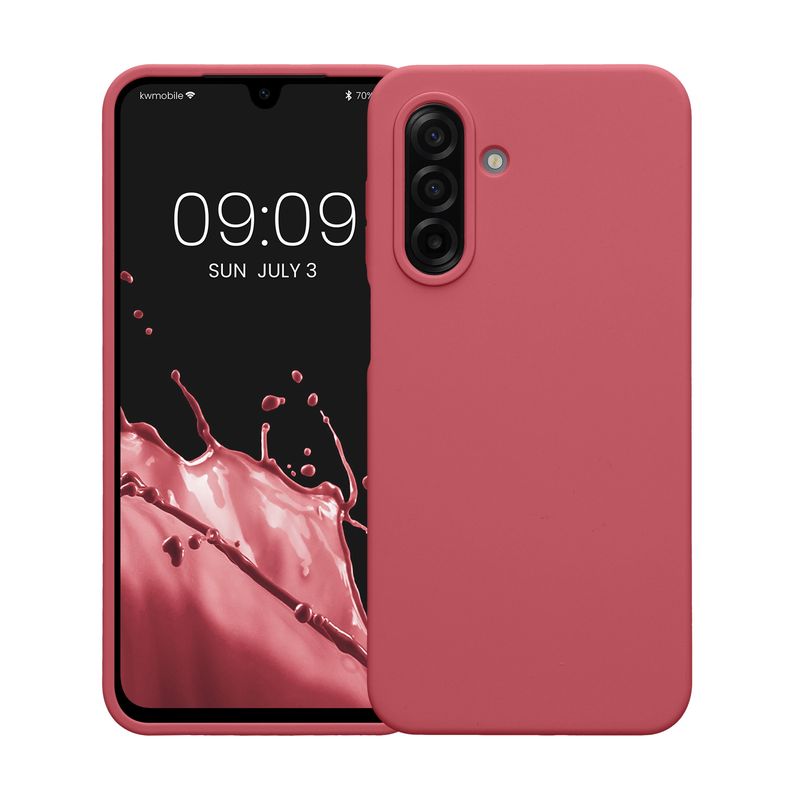 Laptop, Telefoane si Tablete - Telefoane mobile si accesorii - Accesorii Telefoane - Huse telefoane - Husa Kwmobile pentru Samsung Galaxy A17 4G/5G, incarcare wireless, anti-alunecare, silicon, roz - Infinity.ro