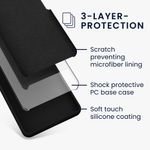 Laptop, Telefoane si Tablete - Telefoane mobile si accesorii - Accesorii Telefoane - Huse telefoane - Husa Kwmobile pentru Samsung Galaxy A17 4G/5G, incarcare wireless, anti-alunecare, silicon, negru - Infinity.ro