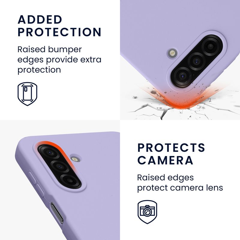 Laptop, Telefoane si Tablete - Telefoane mobile si accesorii - Accesorii Telefoane - Huse telefoane - Husa Kwmobile pentru Samsung Galaxy A17 4G/5G, incarcare wireless, silicon, lavanda - Infinity.ro