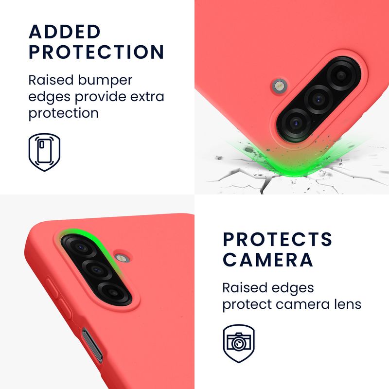 Laptop, Telefoane si Tablete - Telefoane mobile si accesorii - Accesorii Telefoane - Huse telefoane - Husa Kwmobile pentru Samsung Galaxy A17 4G/5G, incarcare wireless, silicon, coral - Infinity.ro