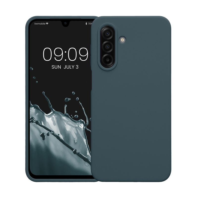 Laptop, Telefoane si Tablete - Telefoane mobile si accesorii - Accesorii Telefoane - Huse telefoane - Husa Kwmobile pentru Samsung Galaxy A17 4G/5G, incarcare wireless, silicon, gri - Infinity.ro