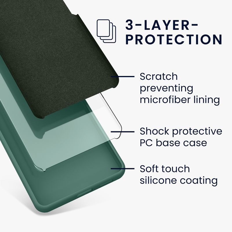 Laptop, Telefoane si Tablete - Telefoane mobile si accesorii - Accesorii Telefoane - Huse telefoane - Husa Kwmobile pentru Samsung Galaxy A17 4G/5G, incarcare wireless, silicon, verde padure - Infinity.ro