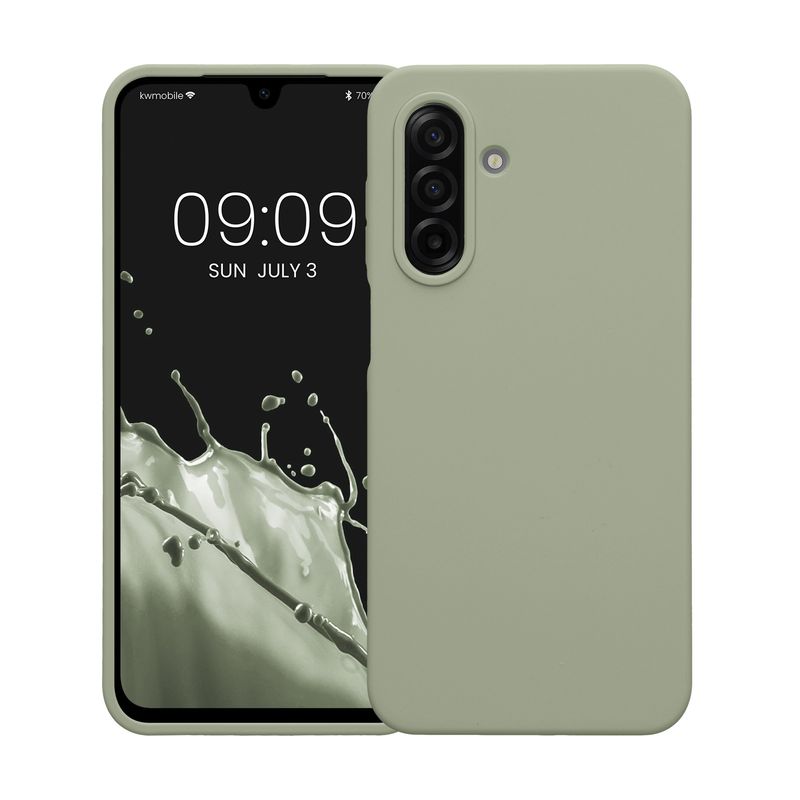 Laptop, Telefoane si Tablete - Telefoane mobile si accesorii - Accesorii Telefoane - Huse telefoane - Husa Kwmobile pentru Samsung Galaxy A17 4G/5G, incarcare wireless, silicon, verde, gri - Infinity.ro