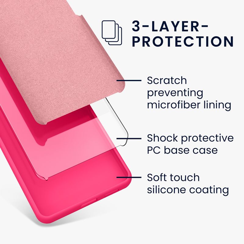 Laptop, Telefoane si Tablete - Telefoane mobile si accesorii - Accesorii Telefoane - Huse telefoane - Husa Kwmobile pentru Samsung Galaxy A17 4G/5G, incarcare wireless, silicon, roz neon - Infinity.ro
