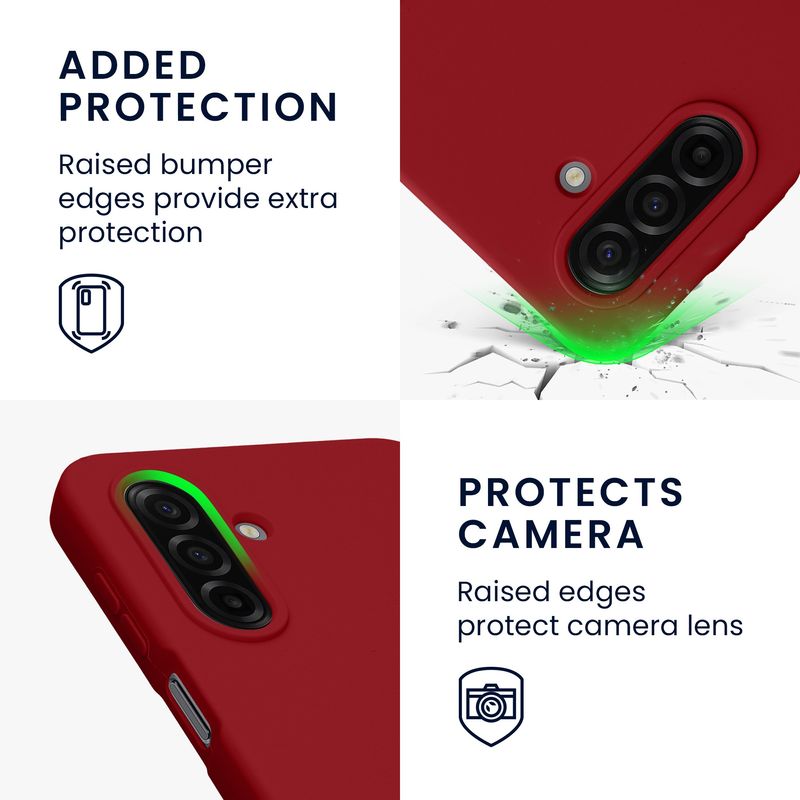Laptop, Telefoane si Tablete - Telefoane mobile si accesorii - Accesorii Telefoane - Huse telefoane - Husa Kwmobile pentru Samsung Galaxy A17 4G/5G, incarcare wireless, silicon, rosu - Infinity.ro