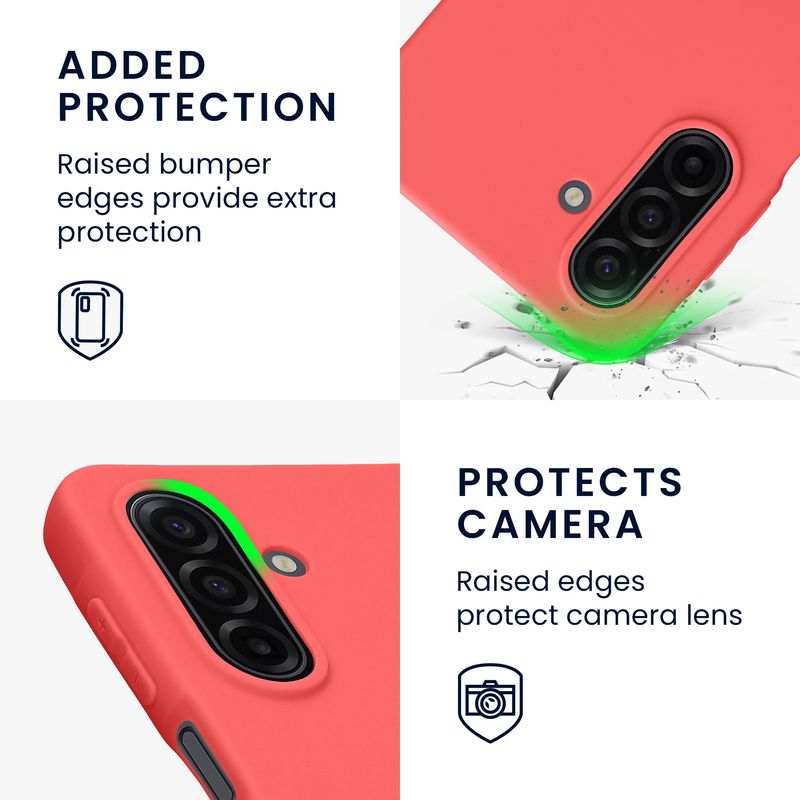 Laptop, Telefoane si Tablete - Telefoane mobile si accesorii - Accesorii Telefoane - Huse telefoane - Husa Kwmobile pentru Samsung Galaxy A17 4G/5G, incarcare wireless, TPU, coral - Infinity.ro