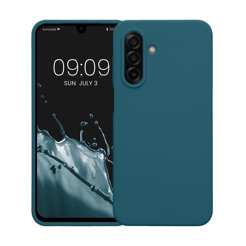 Laptop, Telefoane si Tablete - Telefoane mobile si accesorii - Accesorii Telefoane - Huse telefoane - Husa Kwmobile pentru Samsung Galaxy A17 4G/5G, incarcare wireless, silicon, turcoaz - Infinity.ro