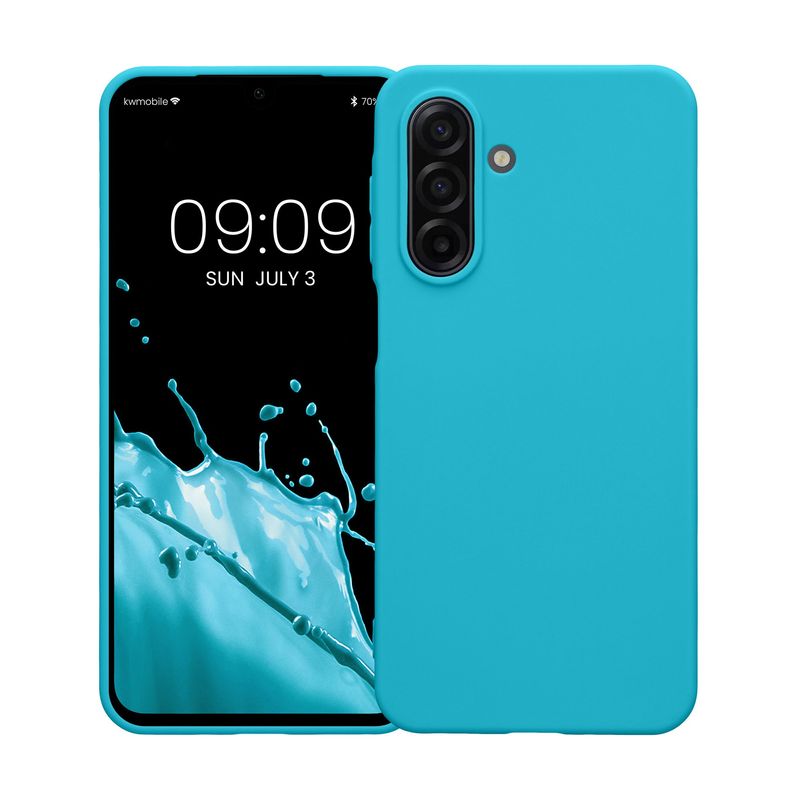 Laptop, Telefoane si Tablete - Telefoane mobile si accesorii - Accesorii Telefoane - Huse telefoane - Husa Kwmobile pentru Samsung Galaxy A17 4G/5G, incarcare wireless, TPU, albastru glaciar - Infinity.ro