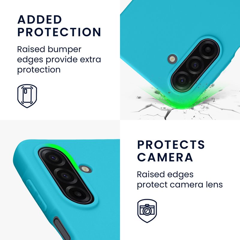 Laptop, Telefoane si Tablete - Telefoane mobile si accesorii - Accesorii Telefoane - Huse telefoane - Husa Kwmobile pentru Samsung Galaxy A17 4G/5G, incarcare wireless, TPU, albastru glaciar - Infinity.ro