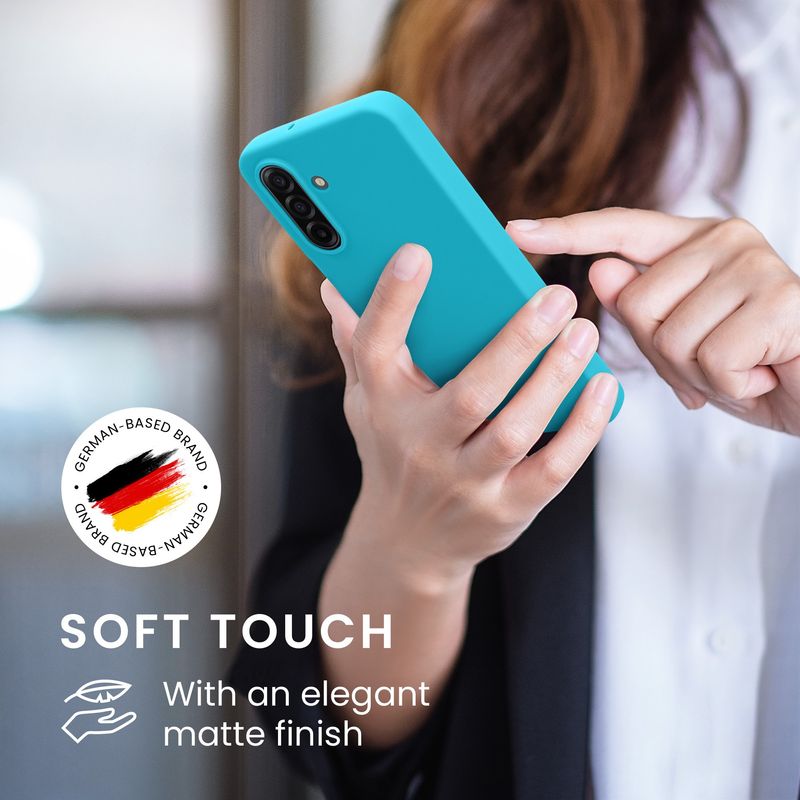 Laptop, Telefoane si Tablete - Telefoane mobile si accesorii - Accesorii Telefoane - Huse telefoane - Husa Kwmobile pentru Samsung Galaxy A17 4G/5G, incarcare wireless, TPU, albastru glaciar - Infinity.ro