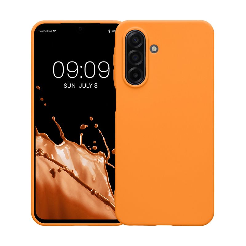 Laptop, Telefoane si Tablete - Telefoane mobile si accesorii - Accesorii Telefoane - Huse telefoane - Husa Kwmobile pentru Samsung Galaxy A17 4G/5G, incarcare wireless, TPU, portocaliu - Infinity.ro