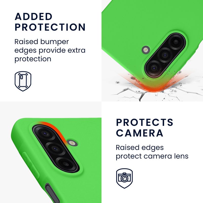 Laptop, Telefoane si Tablete - Telefoane mobile si accesorii - Accesorii Telefoane - Huse telefoane - Husa Kwmobile pentru Samsung Galaxy A17 4G/5G, incarcare wireless, TPU, verde lime - Infinity.ro